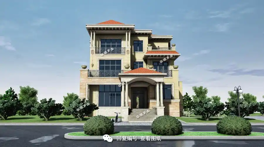 三层欧式独栋别墅b0012-二层现代简约双拼民宅b0013-二层简欧双拼民宅