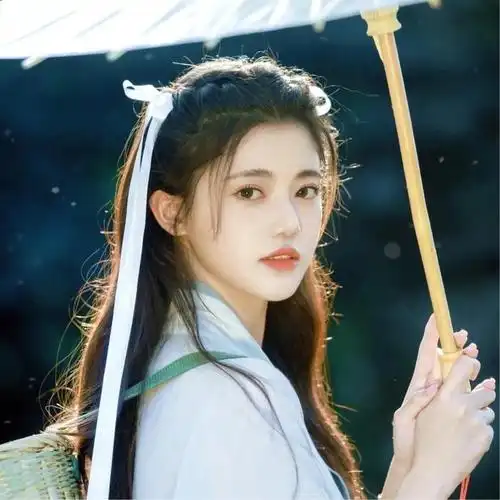 国风古风打伞女生头像图片