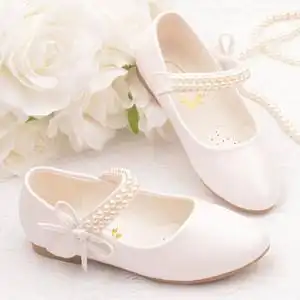 女童平底鞋单鞋公主白色图片