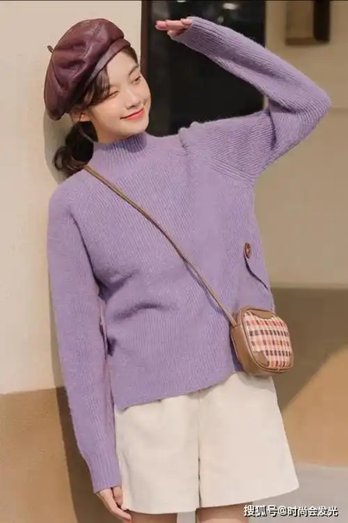 如何在秋冬穿出正确的高级感跟着学搭配紫色浪漫美出新高度