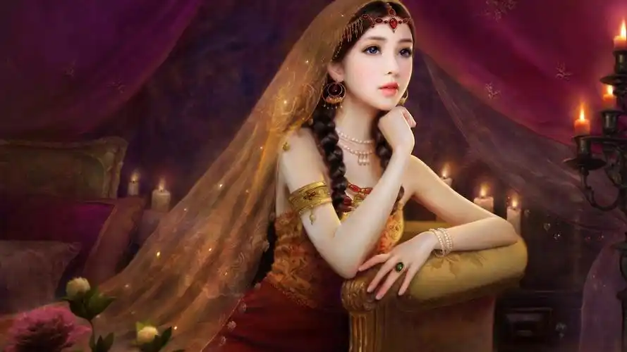 个性的梦幻美女,艺术壁纸-回车桌面