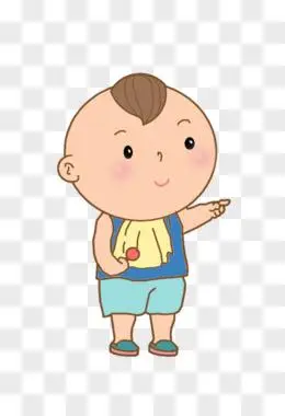 可爱卡通蓝色婴儿