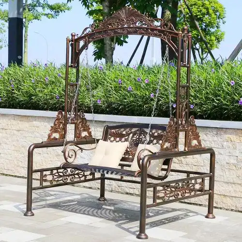 一折户外秋千摇椅 铁艺 欧式