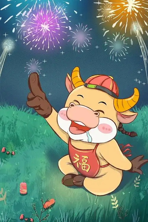 图案素材模板可爱卡通春节牛年元素2021牛年卡通牛贺岁吉祥物2021牛年