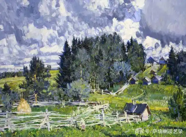 擅于描绘俄罗斯乡村风光,mikhail g abakumov油画作品欣赏