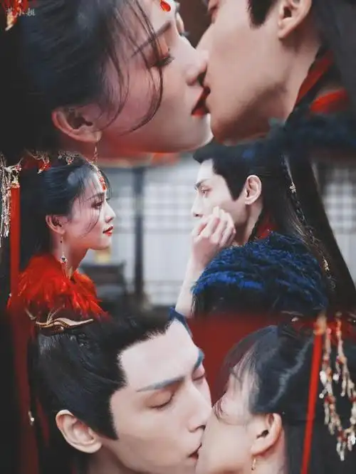 《长月烬明》拍摄现场,大婚戏份结束,罗云熙白鹿握手安慰彼此,细心的
