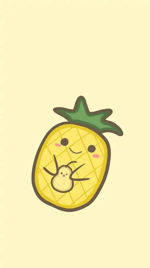 小清新少女风可爱水果卡通插画