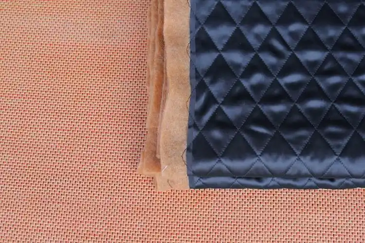 210克纯驼绒絮片真丝藏蓝色素绉缎桑蚕丝外套背心保暖裤衍棉布料