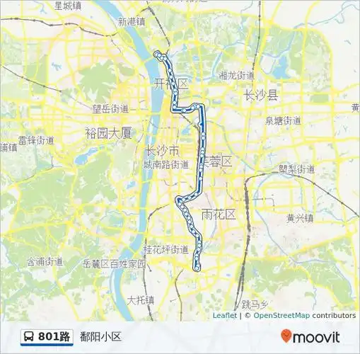 公交801路的线路图