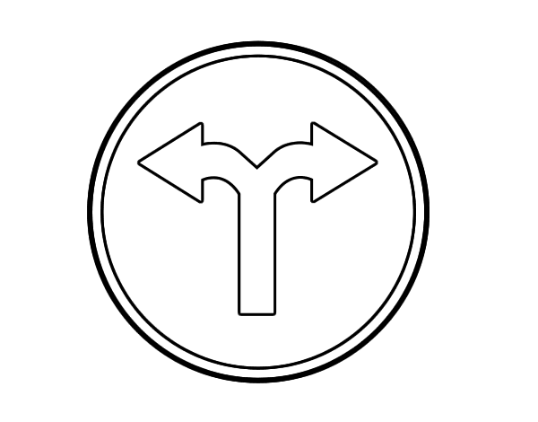 左右转弯标志图片