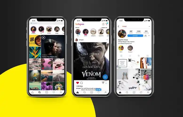 instagram redesign ui .psd下载