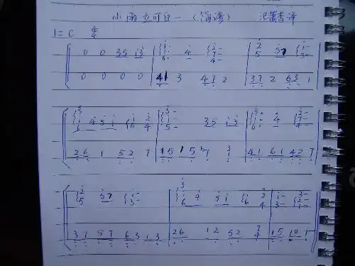 求十孔小雨立可白简谱