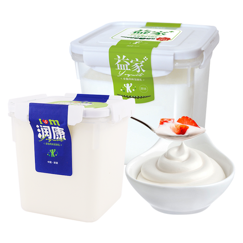 酸奶新疆润康1kg天润益家方桶4斤原味全脂酸奶