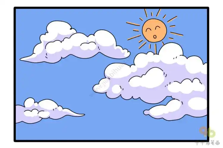 天空简笔画步骤图