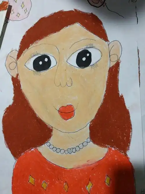 七彩梦书画室油画棒绘画——我的好妈妈