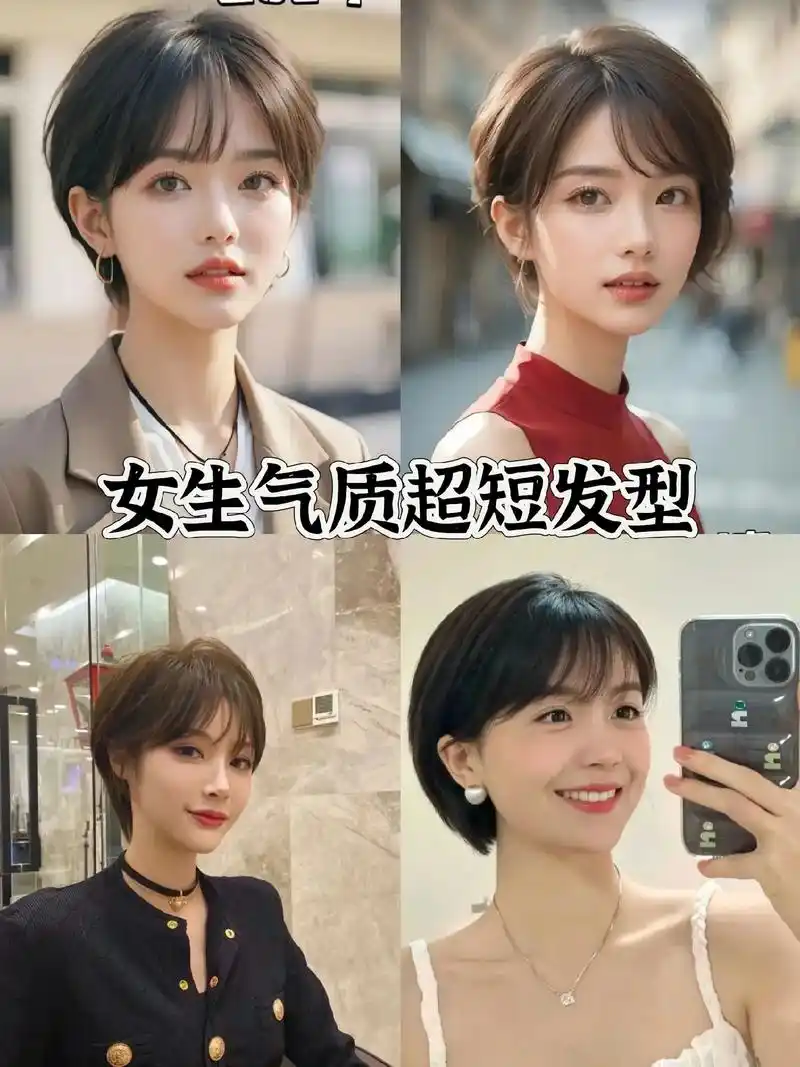 女生气质超短发发型,时尚减龄显脸小