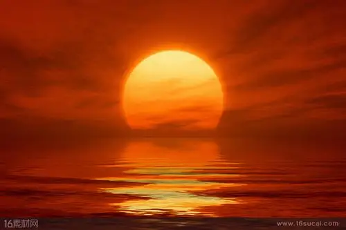 海面升起的太阳高清图片