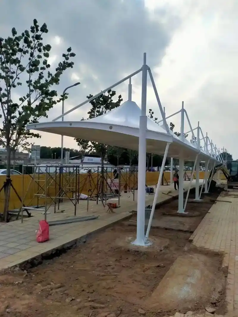 广元市膜结构电动车棚源头厂家.本公司专业设计,生产,安装你哦 - 抖音