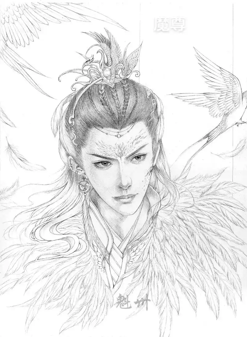 都说上色没有线稿好看,古风帅哥合集来了.