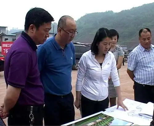 图为区委书记朱华,区长付小平,副区长王一米