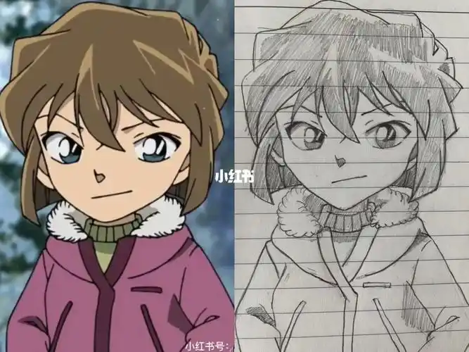 名侦探柯南简笔画灰原哀