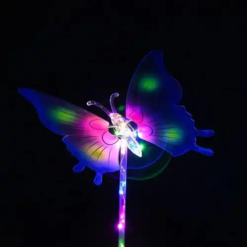 发光蝴蝶新款led手持抖动儿童玩具荧光夜市地摊翅膀