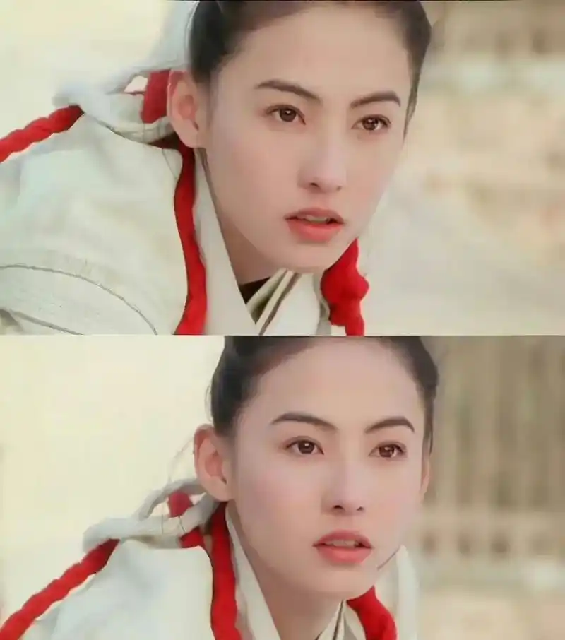张柏芝骨相皮相都一绝,男装古装扮相也是好俊俏,精致的五官,简单的高