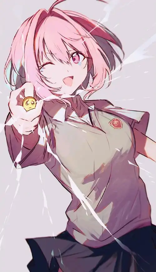 p站画师粉毛萌妹十分好玩日本画师ハマちゃむ的插画作品