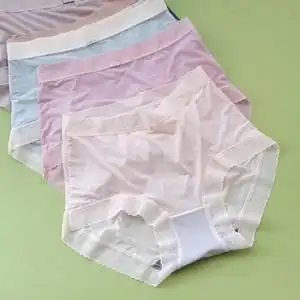 彩田内裤女正品超薄蕾丝边31936冰丝无痕高腰大码石墨烯平角裤