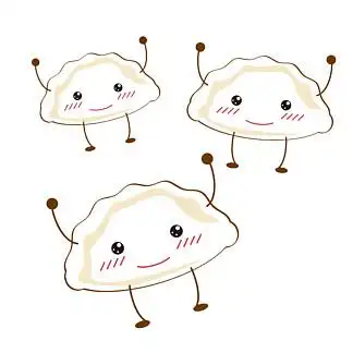 i> /i> i> i>腾 /i> /i> i>的 /i>简笔画小清新美食立冬可爱卡通饺子