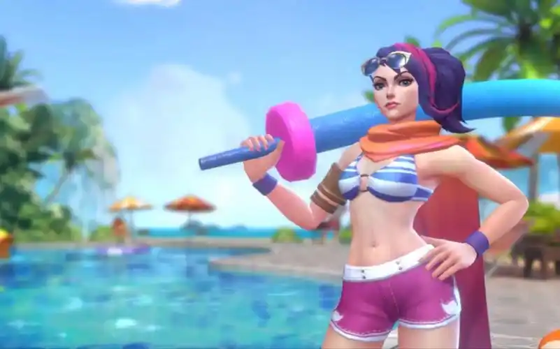 【英雄联盟手游】泳池派对 菲奥娜 皮肤展示_电子竞技热门视频