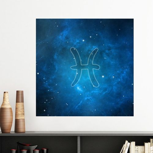 星空图案夜空双鱼座星座墙贴壁纸房间贴花
