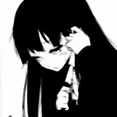 暗黑系伤感女生黑白头像