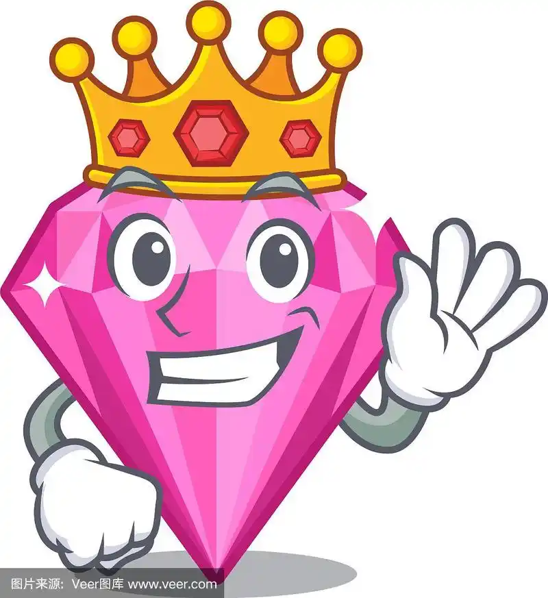 卡通盒子里的粉色钻石