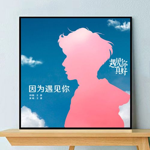 王源个人专辑夏野了diy数字油画 手绘填色油彩画 明星海报装饰画