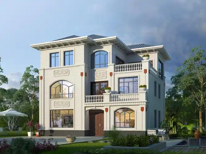 温文尔雅令人无限向往的,三层简欧自建房设计 -别墅设计-乡村房子设计