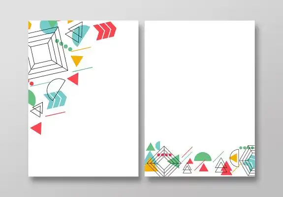 简约公司宣传画册企业画册简约多彩几何图形风格画册封面背景封面