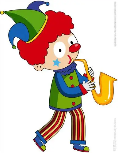 可爱卡通小丑素材