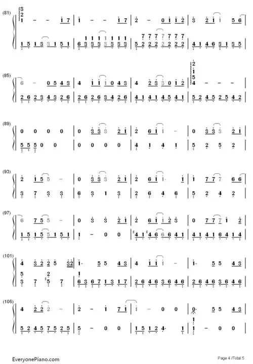 背对背拥抱双手简谱预览4