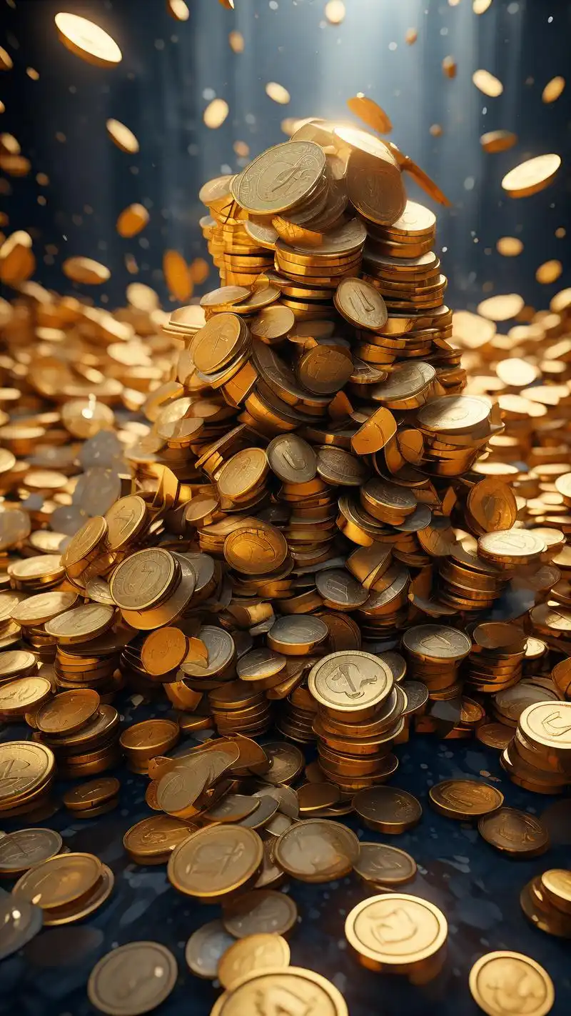 90发财金币壁纸,财运滚滚来98