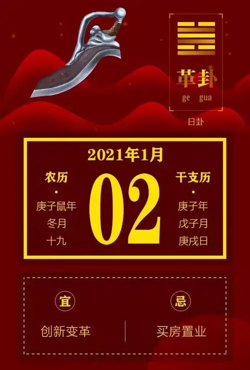 明日黄历 2021年1月2日 黄历查询
