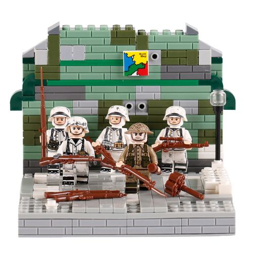 第三方二战军事积木人仔单色武器配件98k手雷兼容乐高小颗粒玩具