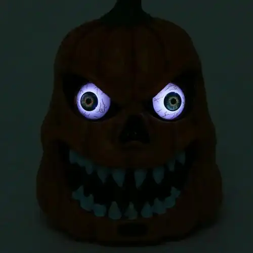 万圣节鬼节灯瞪眼笑脸恐怖头颅声控感应灯恐怖幽灵鬼头灯南瓜灯