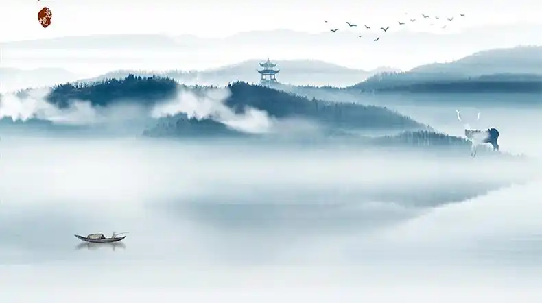 办公室壁画大全办公室新中式水墨山水画沙发电视背景墙办公室酒店茶室