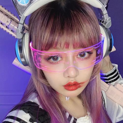 眼镜赛博朋克发光小红网红同款拍照个性搞怪太阳眼镜