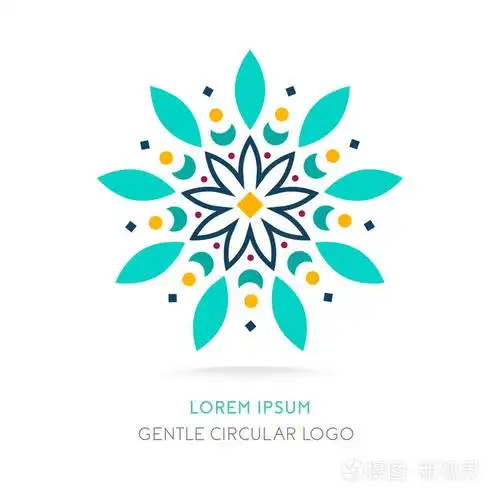 简单的几何图案.多汁的圆形标志.