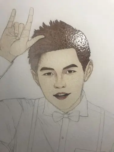 周杰伦水彩画像