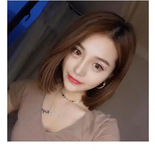 假发女短发中分刘海气质修脸bobo头蓬松自然网红锁骨发新式全头套 你