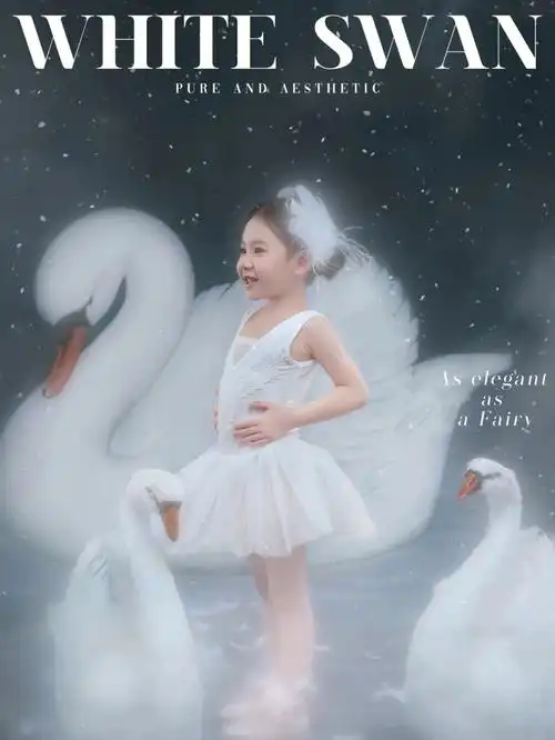 快看这个女孩子在发光哟78创意小天使写真