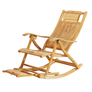 竹摇摇椅家用阳台大人躺椅成人懒人休闲午休逍遥椅折叠午睡竹躺椅